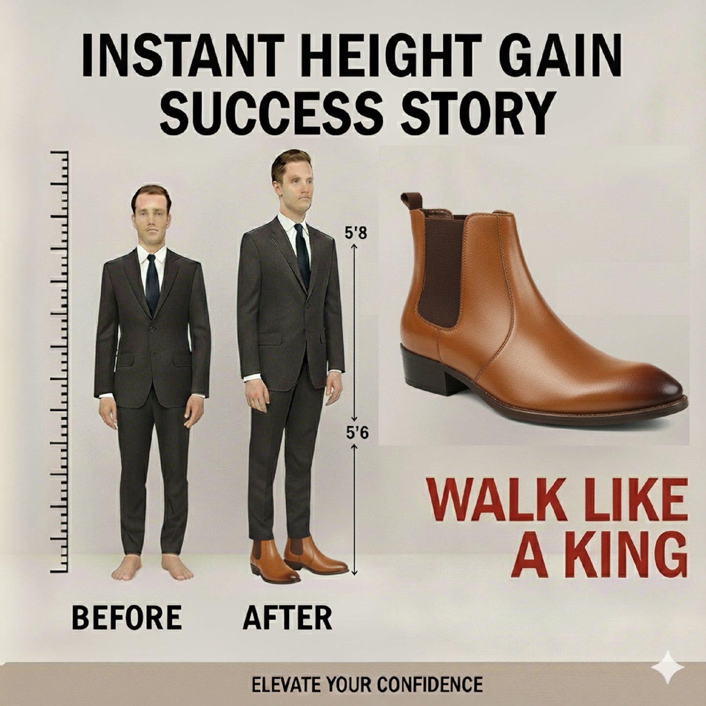 Elevate 2 Inches Smart Height Boost Boots