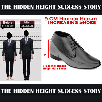 BXXY Hidden Height Increasing Lace-Up Derby Shoes 3.5 Inch