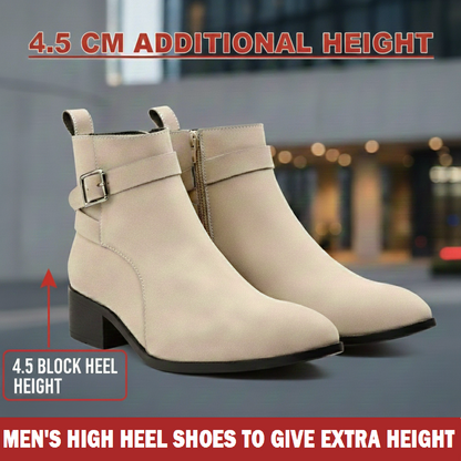 Height Boosting Men’s Boots – 4.5 CM Heel Fashion Ankle Shoes