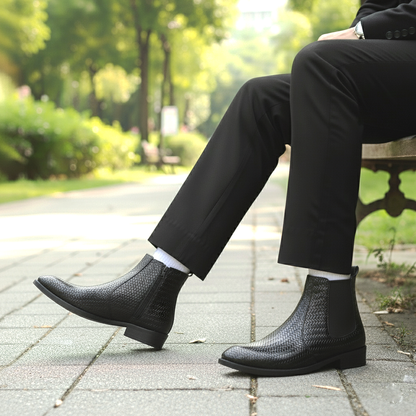 Height Increasing Chelsea Ankle Boots for Men