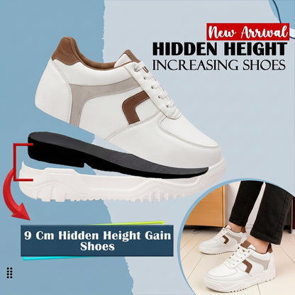 BXXY Fashion Elevator Sneakers for Men 9CM Height Boost with Everyday Comfort