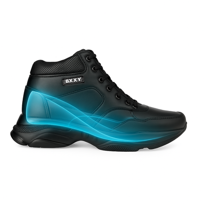 Lace-Up Boots Black -  3 Inches (7.62CM)