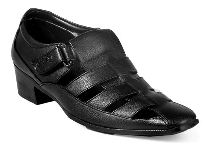 Bxxy Men's Height Increasing Casual Vegan Leather Roman Sandals