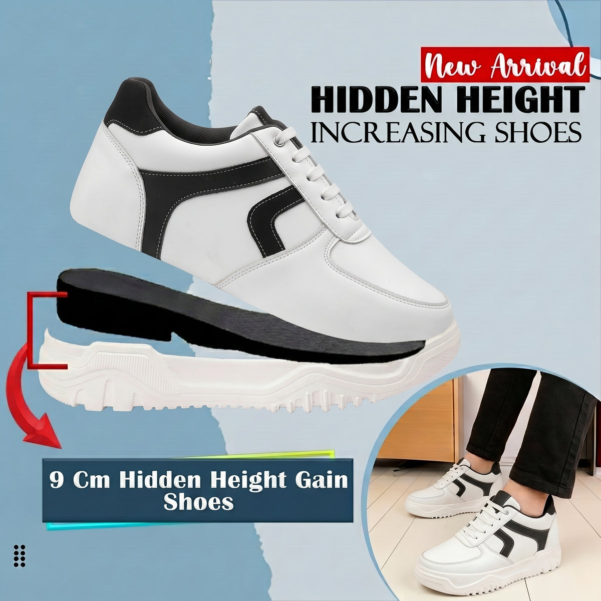 BXXY Signature Elevation Sneakers Premium 9CM Hidden Height Increase
