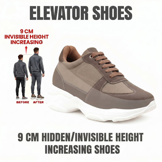 BXXY Mens Height Increasing Sports Shoes 9 CM Invisible Elevation