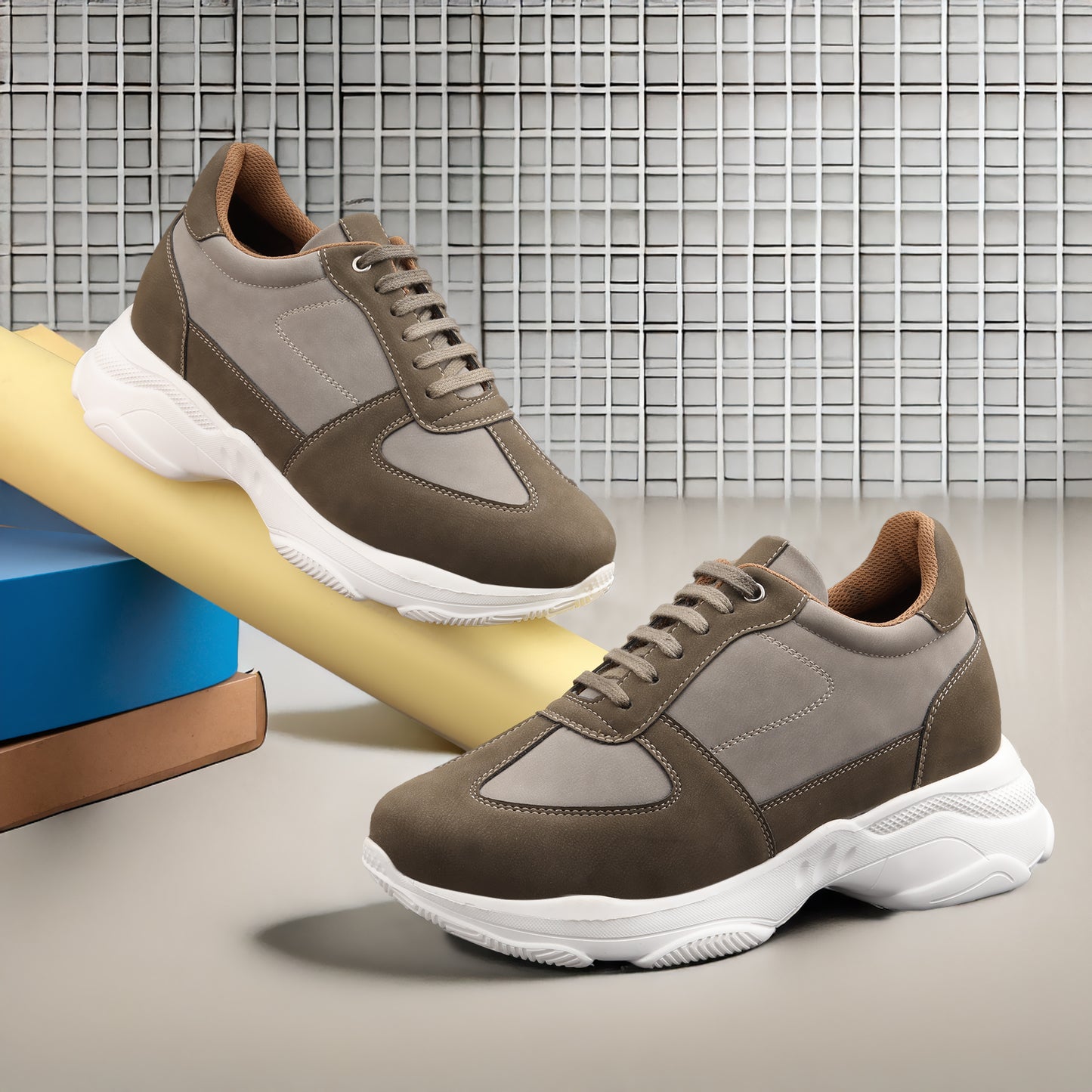Premium Hidden Height Shoes for Men 9 CM Elevator Casual Sneakers