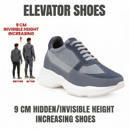 Premium Hidden Height Shoes for Men 9 CM Elevator Casual Sneakers