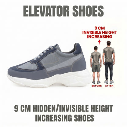 Premium Hidden Height Shoes for Men 9 CM Elevator Casual Sneakers