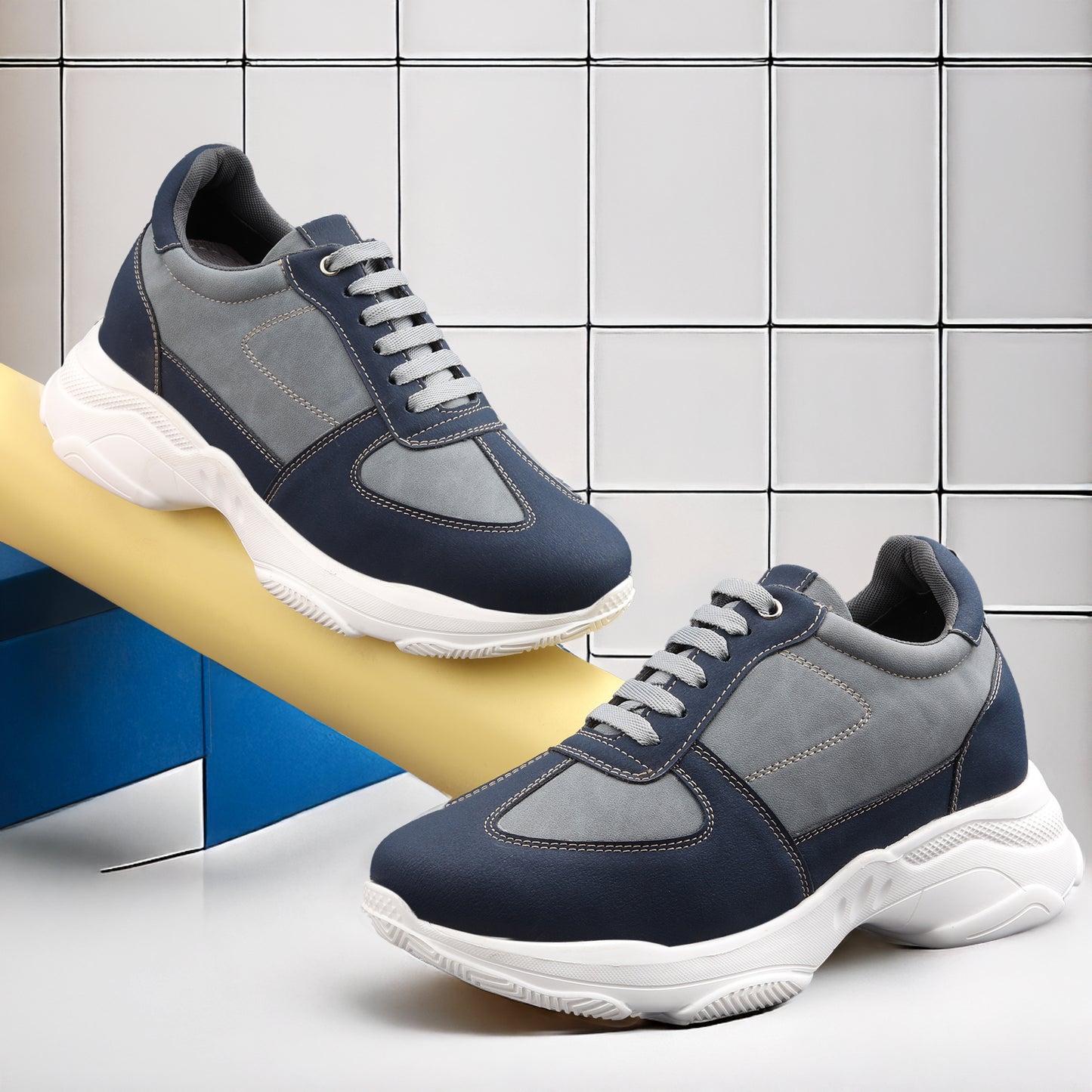 Premium Hidden Height Shoes for Men 9 CM Elevator Casual Sneakers