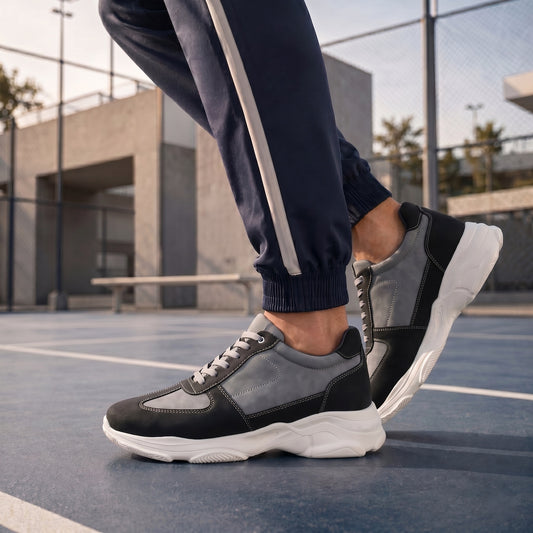 BXXY Mens 9CM Height Increasing Sneakers Hidden Lift Casual Sports Shoes