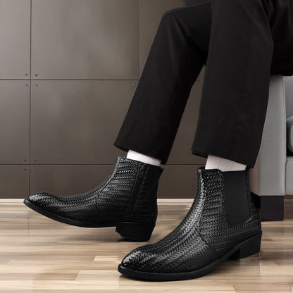 Height Increasing Chelsea Ankle Boots for Men