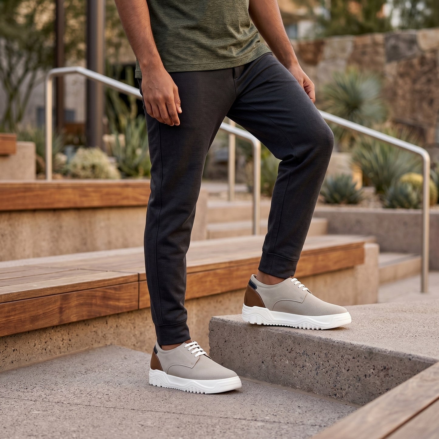 BXXY Premium Height Boost Sneakers for Men Invisible 9 CM Elevator Shoes