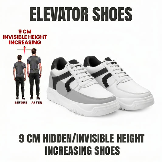 BXXY Fashion Elevator Sneakers for Men 9CM Height Boost with Everyday Comfort