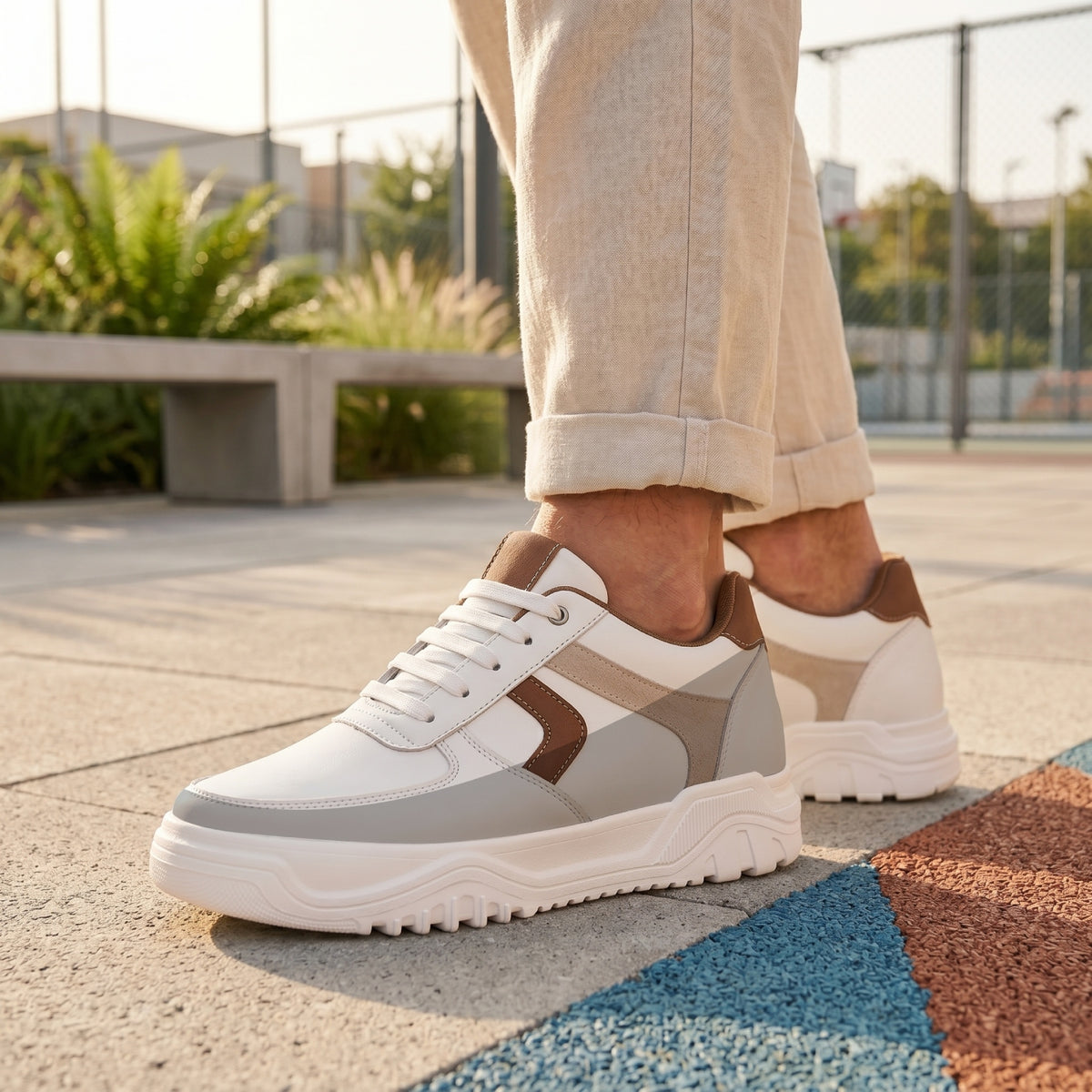 BXXY Fashion Elevator Sneakers for Men 9CM Height Boost with Everyday Comfort