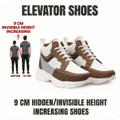 BXXY Modern Height Increasing Shoes with 9CM Hidden Elevation