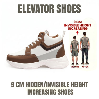 BXXY Modern Height Increasing Shoes with 9CM Hidden Elevation