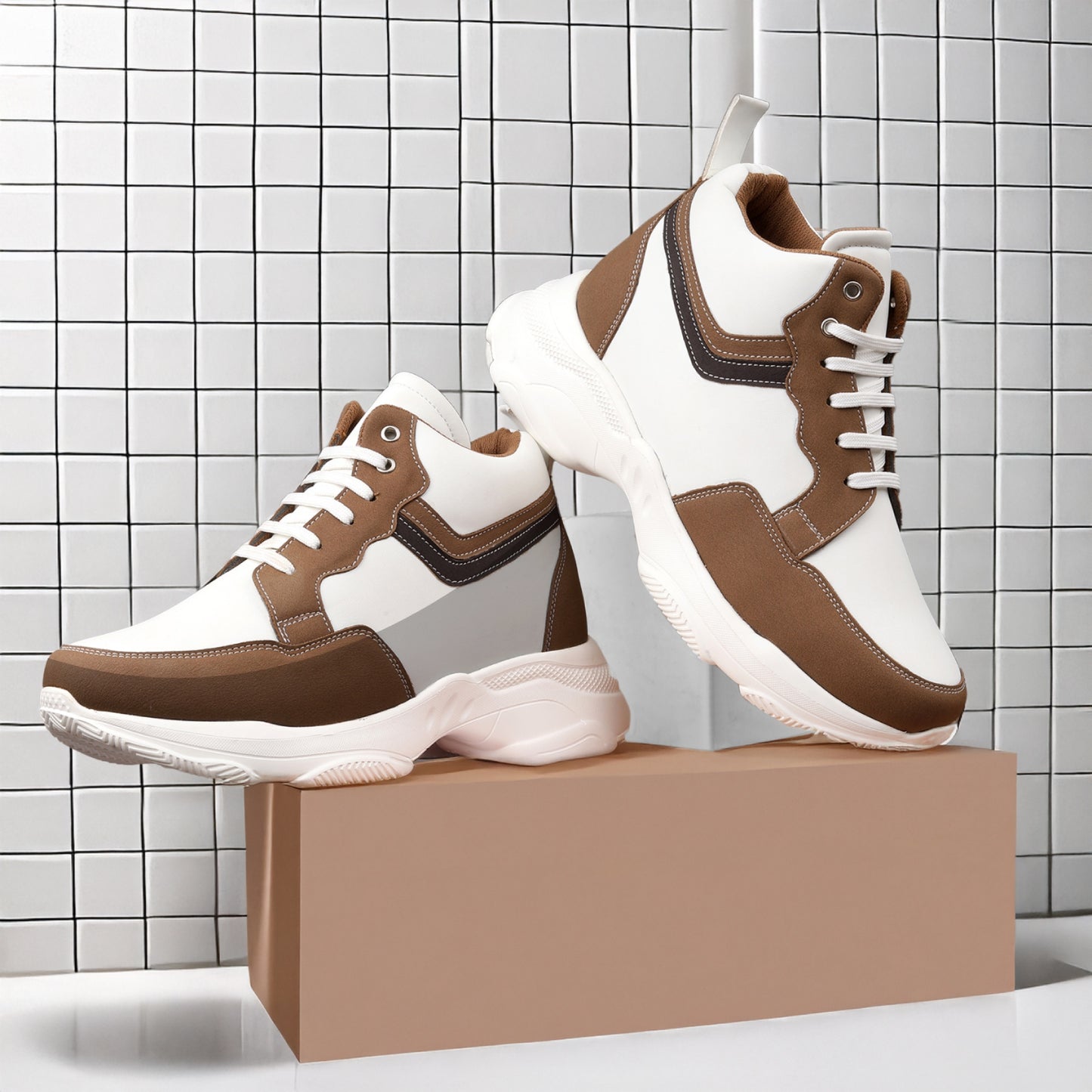 BXXY Modern Height Increasing Shoes with 9CM Hidden Elevation