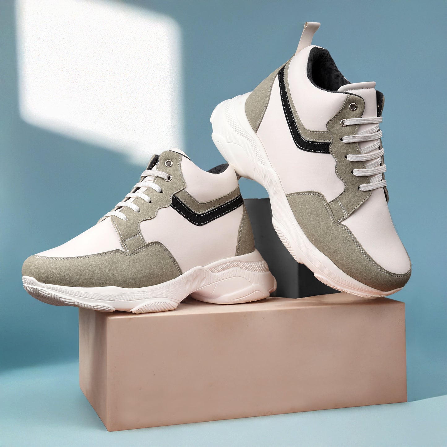 BXXY Modern Height Increasing Shoes with 9CM Hidden Elevation