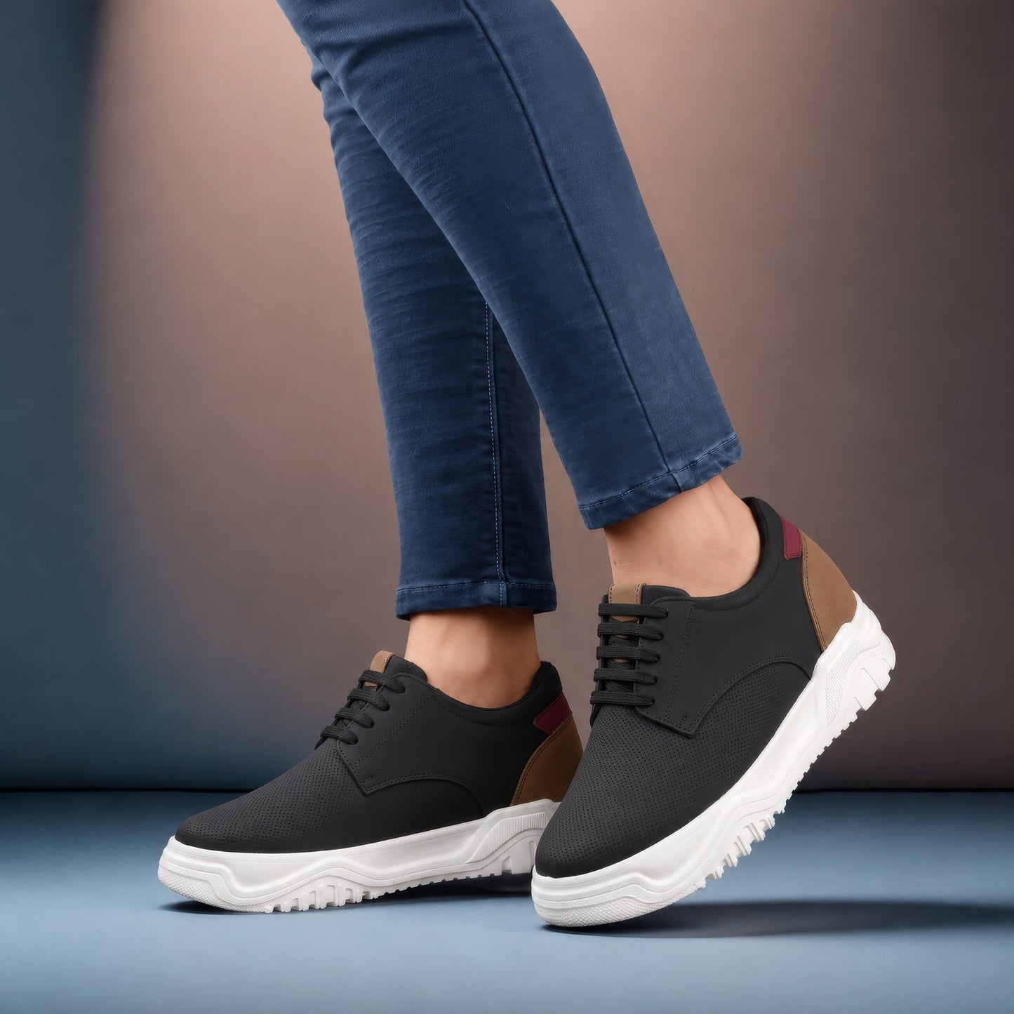 BXXY Premium Height Boost Sneakers for Men Invisible 9 CM Elevator Shoes
