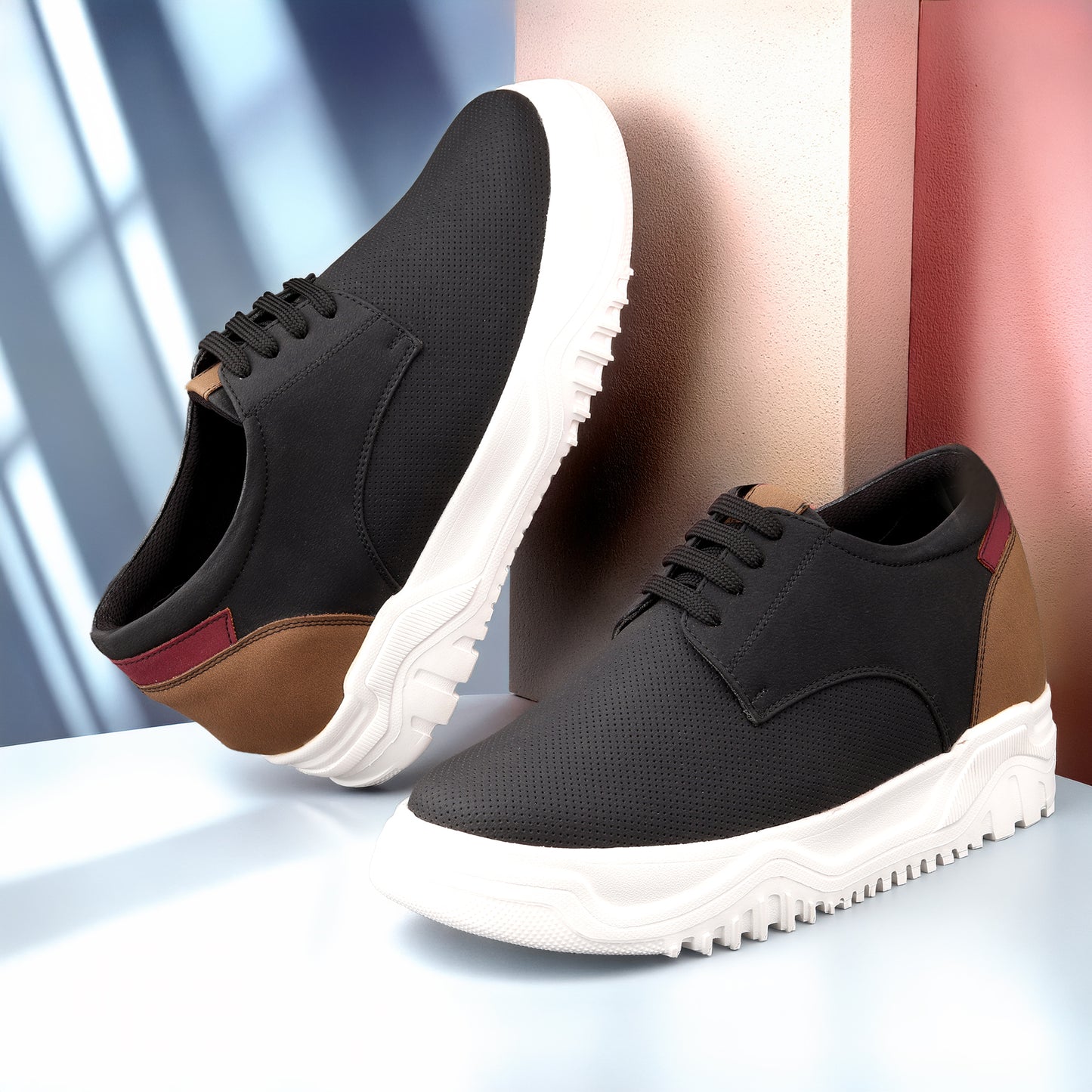 BXXY Premium Height Boost Sneakers for Men Invisible 9 CM Elevator Shoes