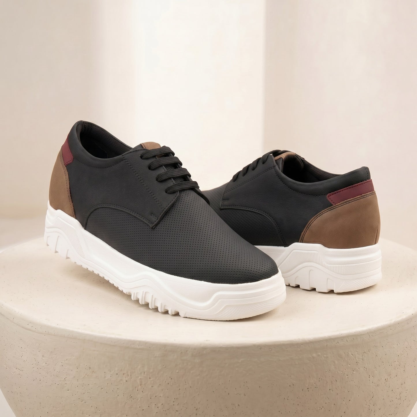 BXXY Premium Height Boost Sneakers for Men Invisible 9 CM Elevator Shoes