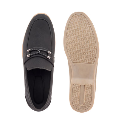 Mens Premium Faux Leather Loafers with AirMix Sole