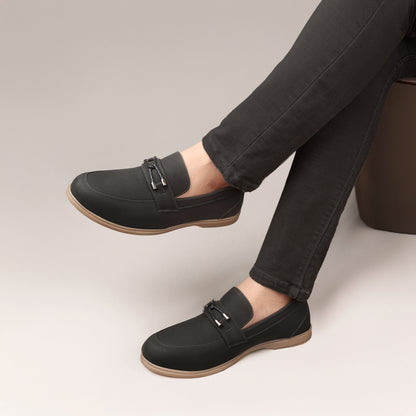 Mens Premium Faux Leather Loafers with AirMix Sole