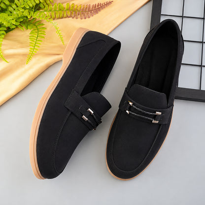 Mens Premium Faux Leather Loafers with AirMix Sole