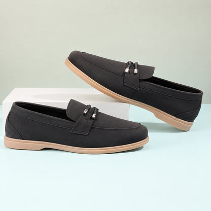Mens Premium Faux Leather Loafers with AirMix Sole