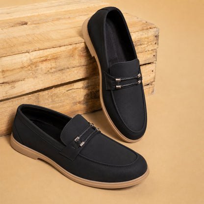 Mens Premium Faux Leather Loafers with AirMix Sole