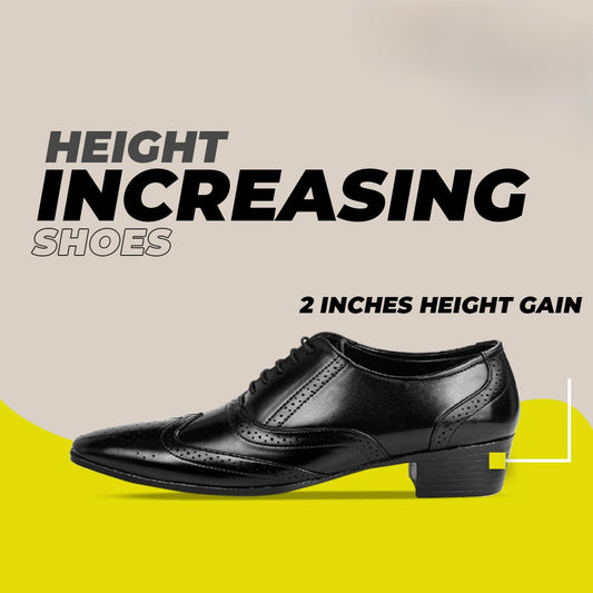BXXY Men's Height Increasing Formal Brogue Faux Leather Oxford Shoes