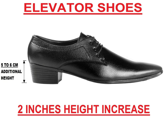 Men's Office Wear Height Increasing Derby Formal Shoes