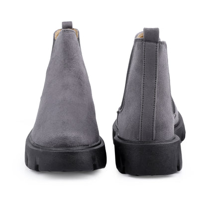 Bxxy's Vegan Suede Ultra Comfortable Slip-on Boots for Men