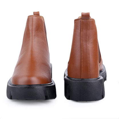 Bxxy's Faux Leather Slip-on Boots for Men