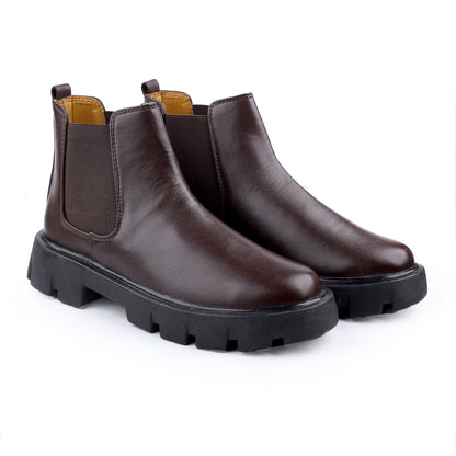 Bxxy's Faux Leather Slip-on Boots for Men