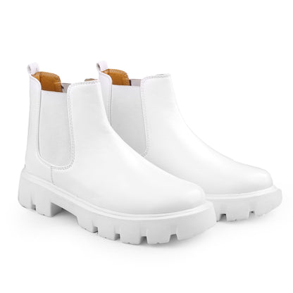 Bxxy's Faux Leather Slip-on Boots for Men
