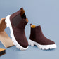 Bxxy Men's Suede Material Casual Chelsea Slip-On Boots