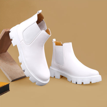 Bxxy's Faux Leather Slip-on Boots for Men