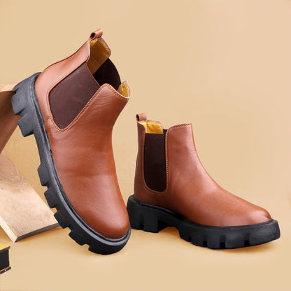 Bxxy's Faux Leather Slip-on Boots for Men