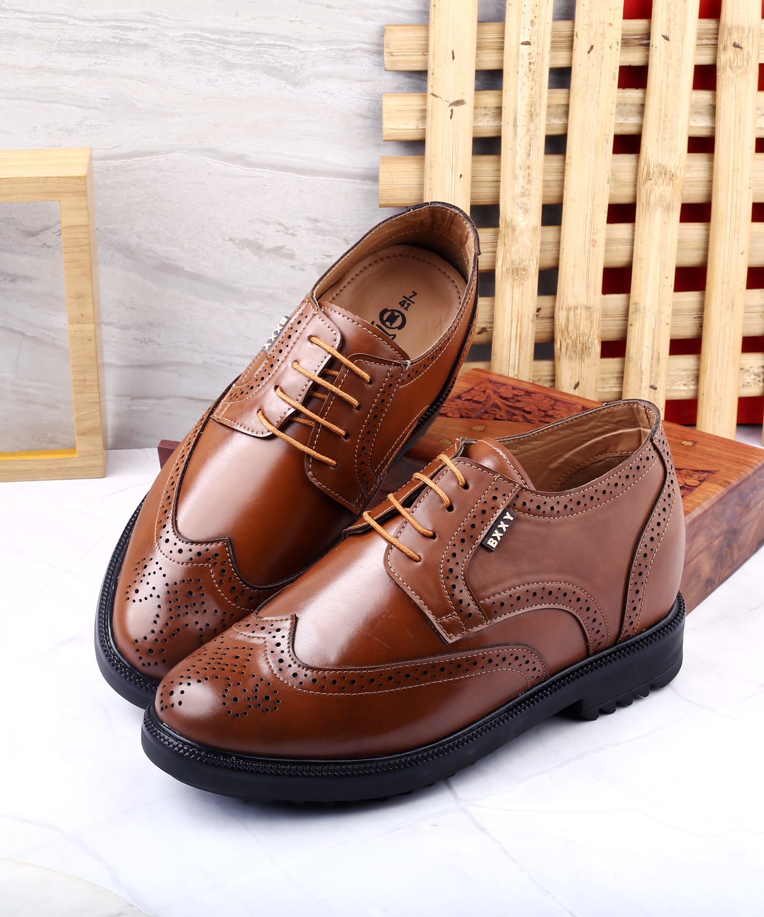 CALTO Height Increasing Elevator Shoes 3 Inches Taller - Leather Dress Shoes  - Men Invisible Elevated High Heels Oxfords, Brown, 6 : Buy Online at Best  Price in KSA - Souq is now Amazon.sa: Fashion