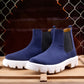 Bxxy Men's Suede Material Casual Chelsea Slip-On Boots