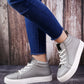 Women's Stylish And Fashionable Lace-up Sneakers Shoes