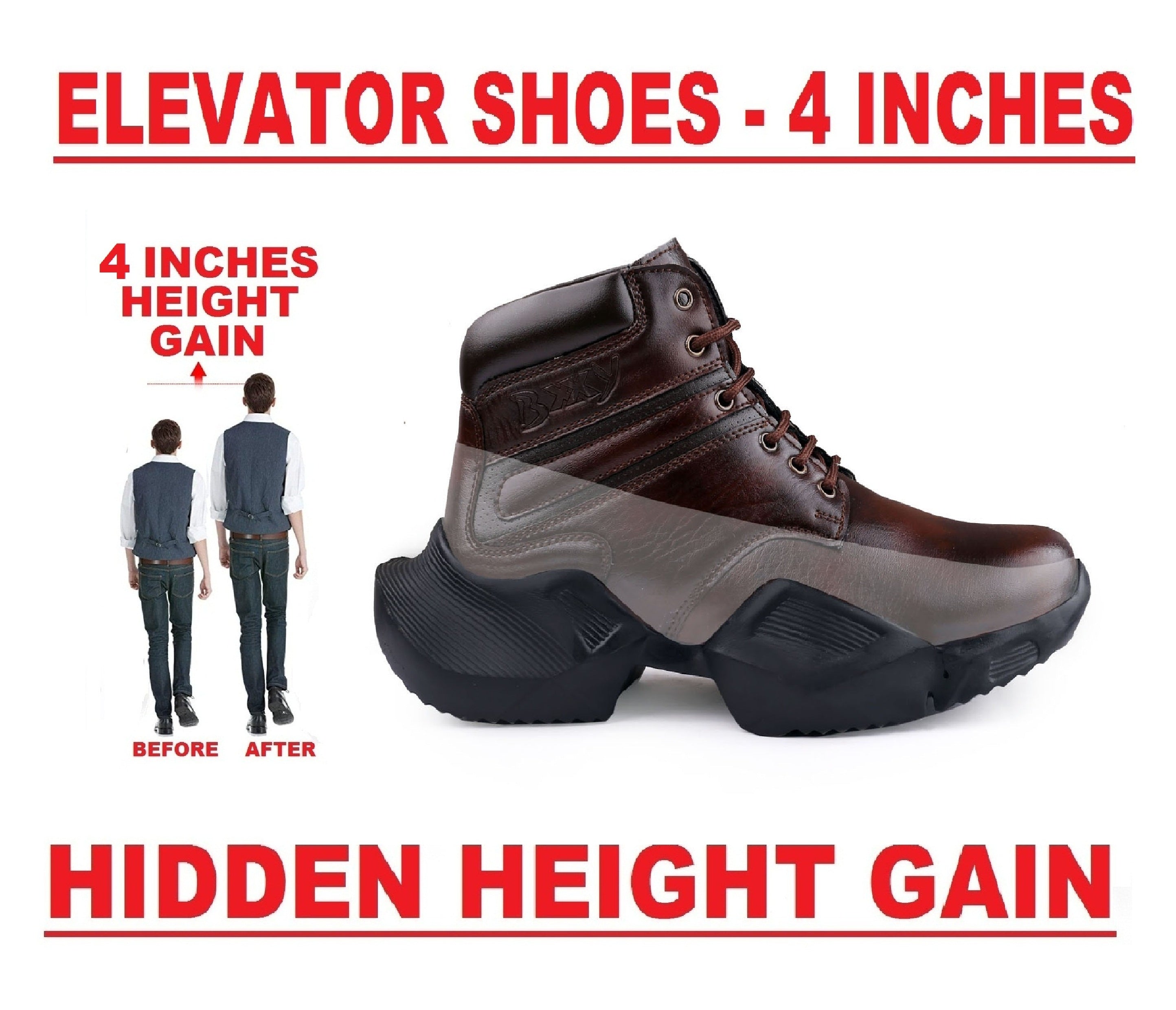 Height increasing sales shoes 4 inches
