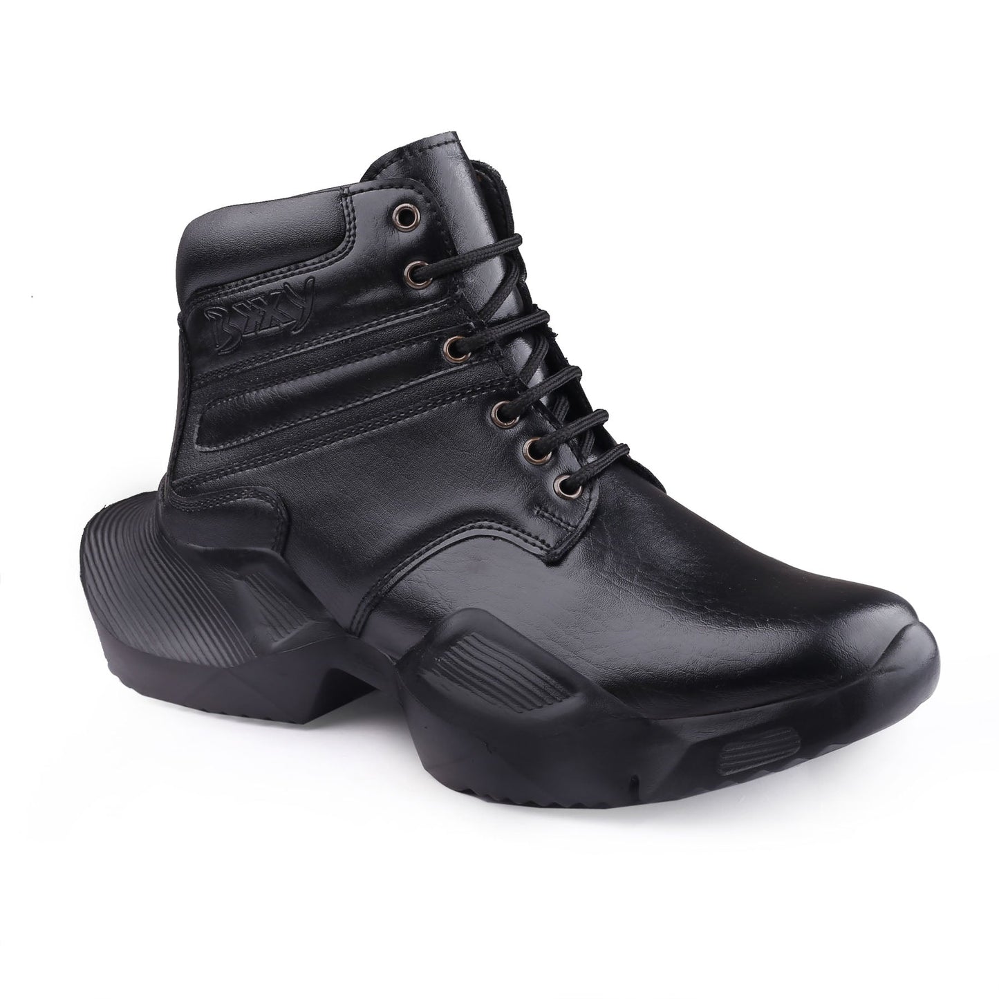 Men's 4 Inch Hidden Height Increasing Lace-up Ankle Boots