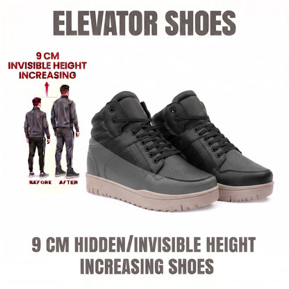 BXXY Mens 9 CM Hidden Height Increasing High Top Sneakers