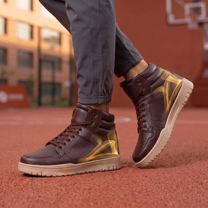 BXXY Mens 9 CM Hidden Height Increasing High Top Sneakers