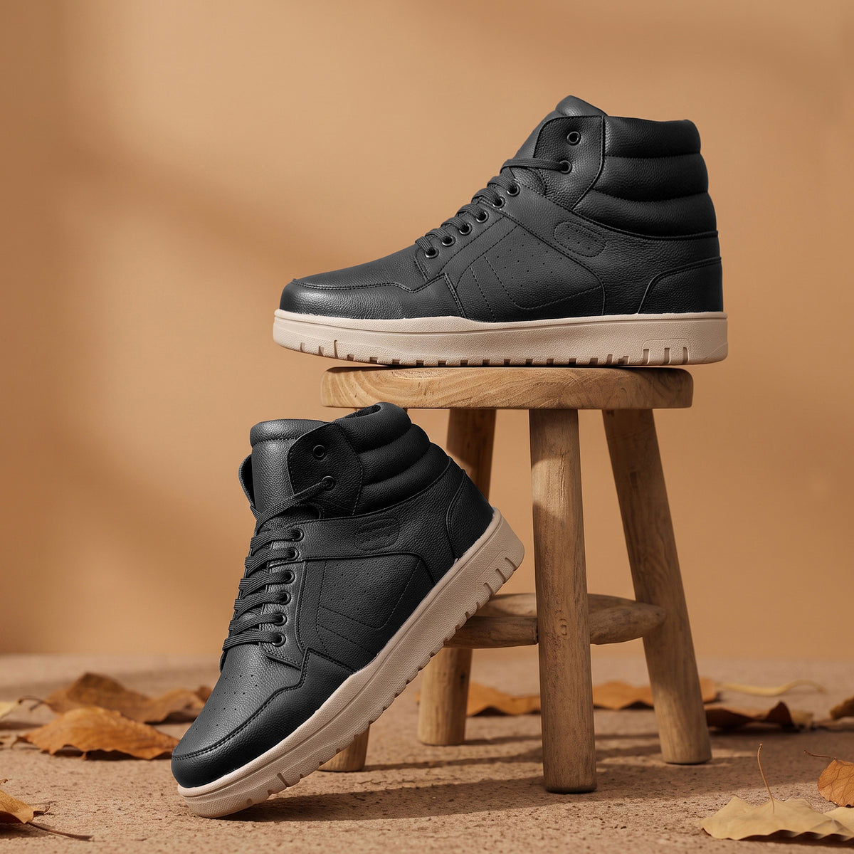 BXXY Mens 9 CM Hidden Height Increasing High Top Sneakers