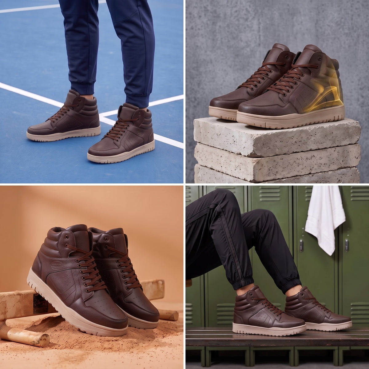 BXXY Mens 9 CM Hidden Height Increasing High Top Sneakers