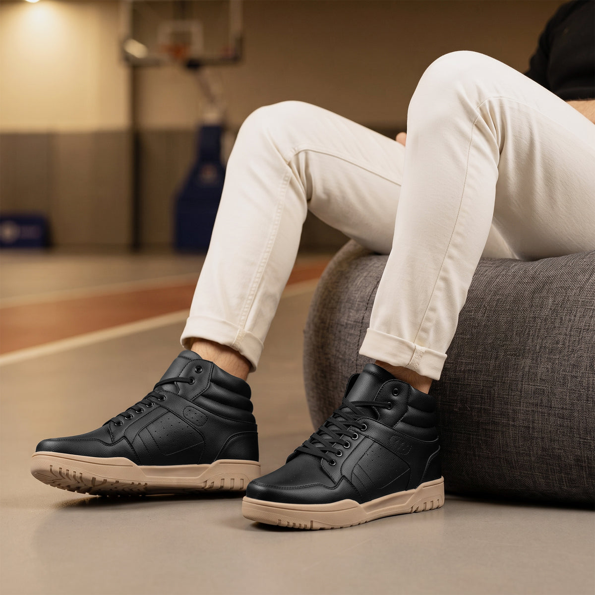 BXXY Mens 9 CM Hidden Height Increasing High Top Sneakers