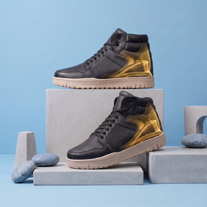 BXXY Mens 9 CM Hidden Height Increasing High Top Sneakers